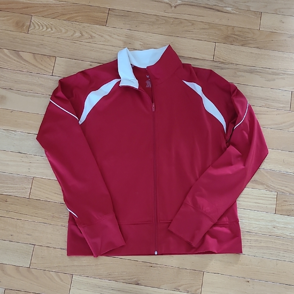 Red and White Track Jacket
